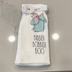 Disney Princess 'Bibbidi Bobbidi Boo' Tea Towel - White & Light Blue